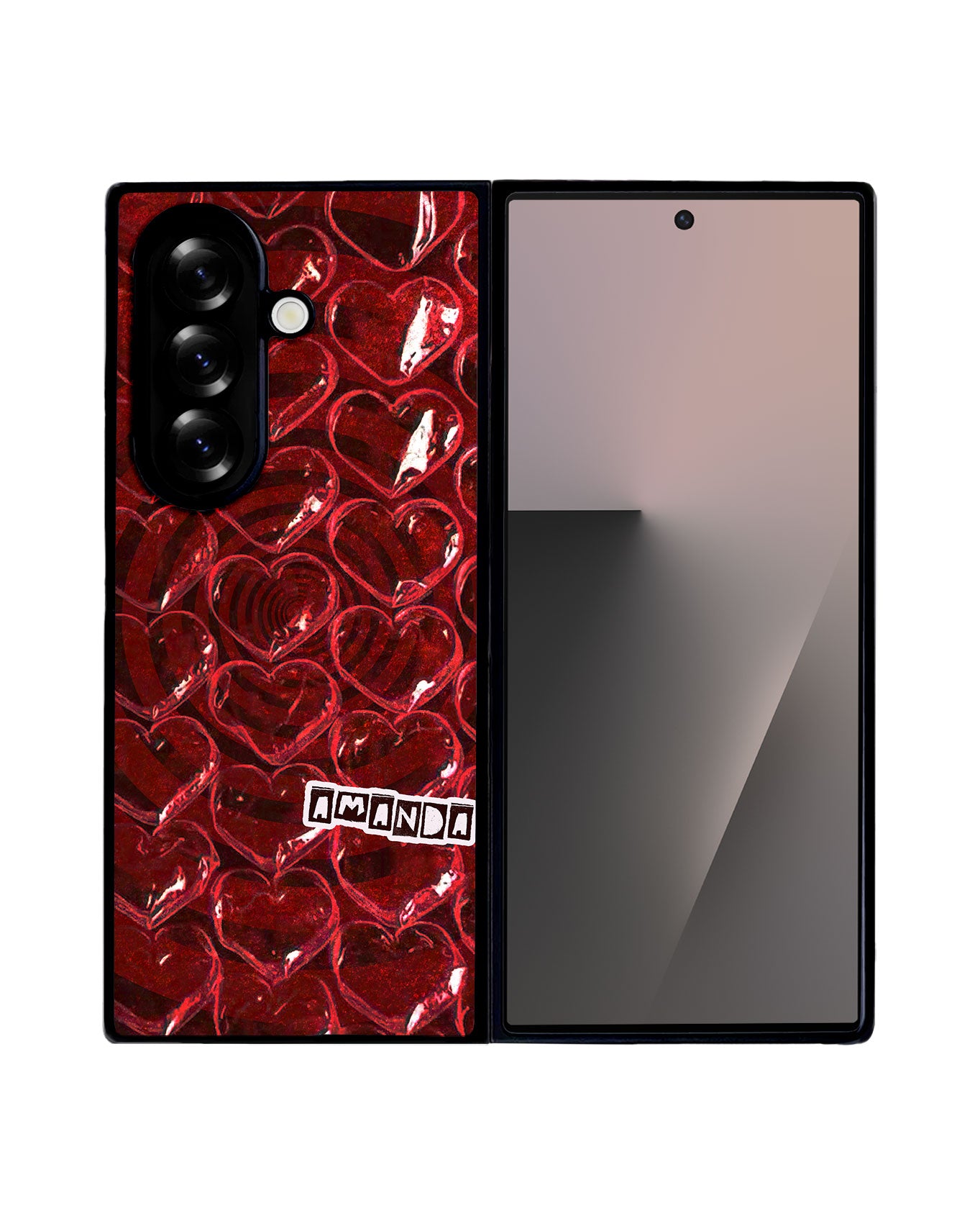 Android Premium Glam Case - Spiral Hearts