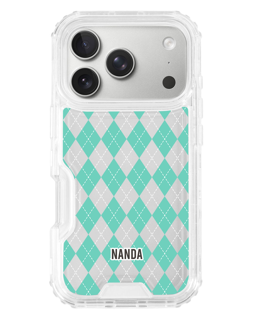 iPhone Triple Armour Case - Cotton Candy Argyle