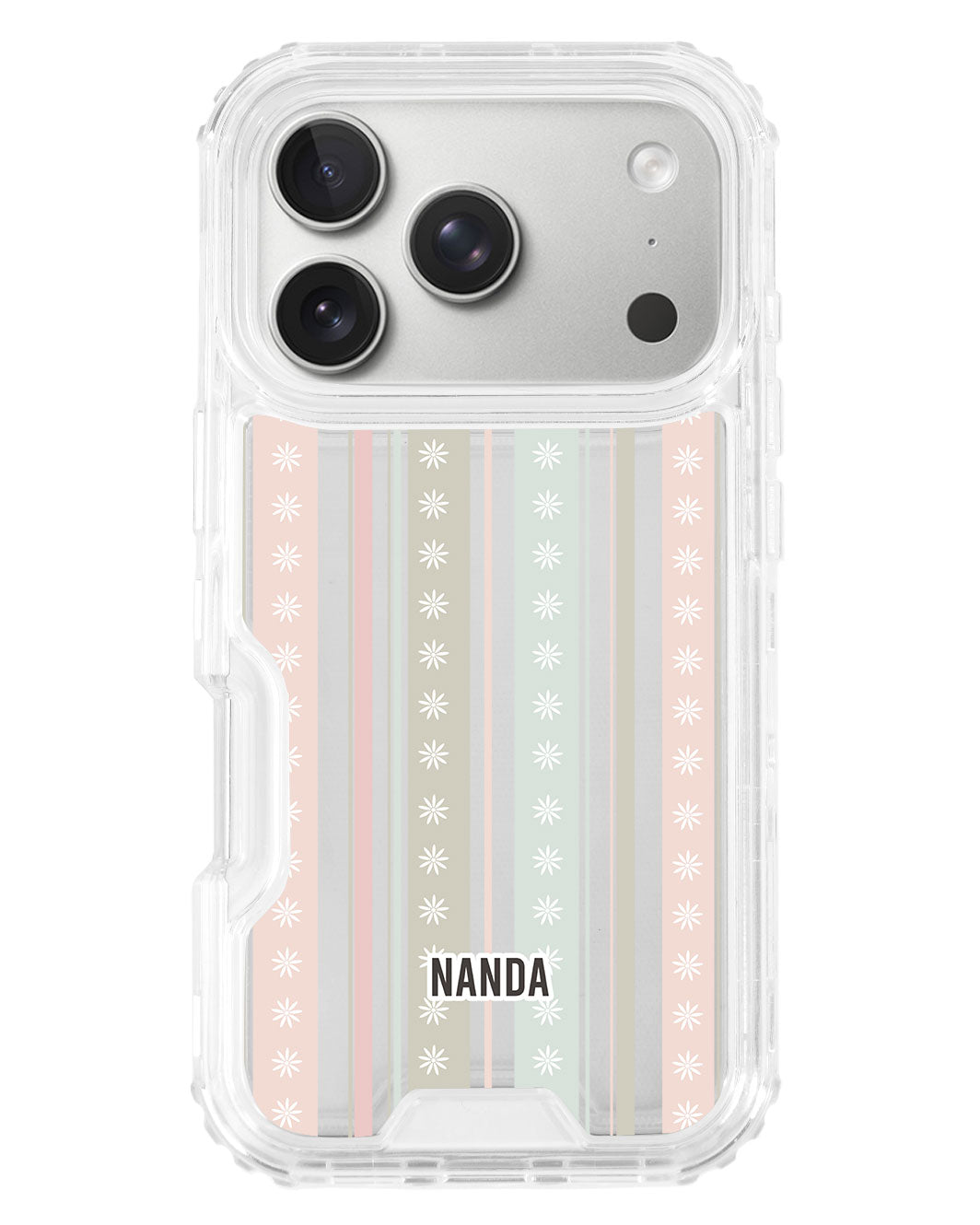 iPhone Triple Armour Case - Soft Bloom Stripes