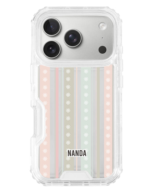 iPhone Triple Armour Case - Soft Bloom Stripes