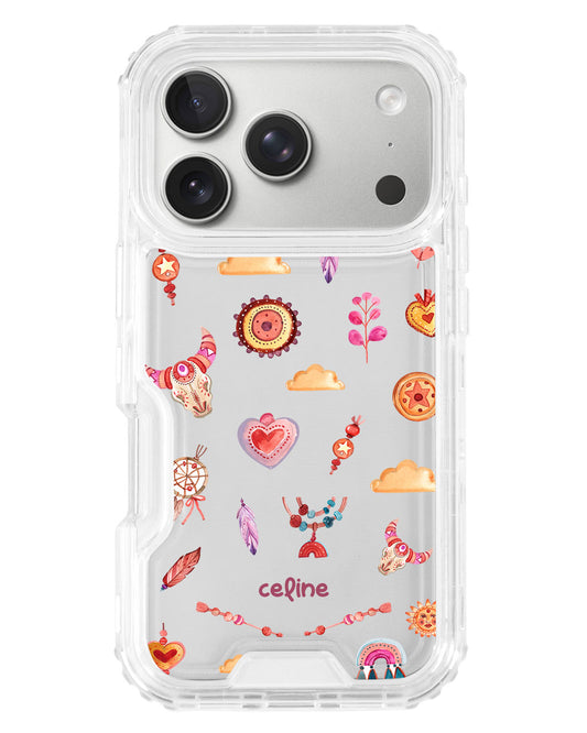 iPhone Triple Armour Case - Boho Red