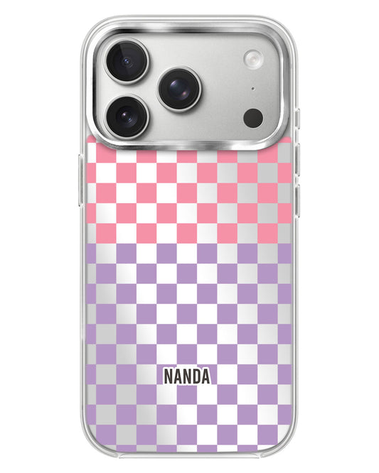 iPhone Mirror Case - Candy Checkmate