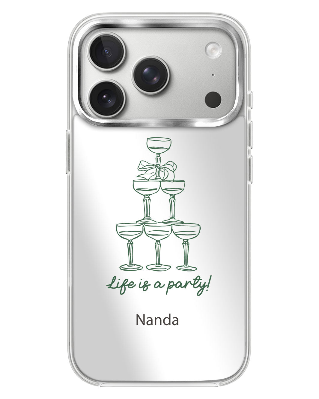 iPhone Mirror Case - Life Is A Party