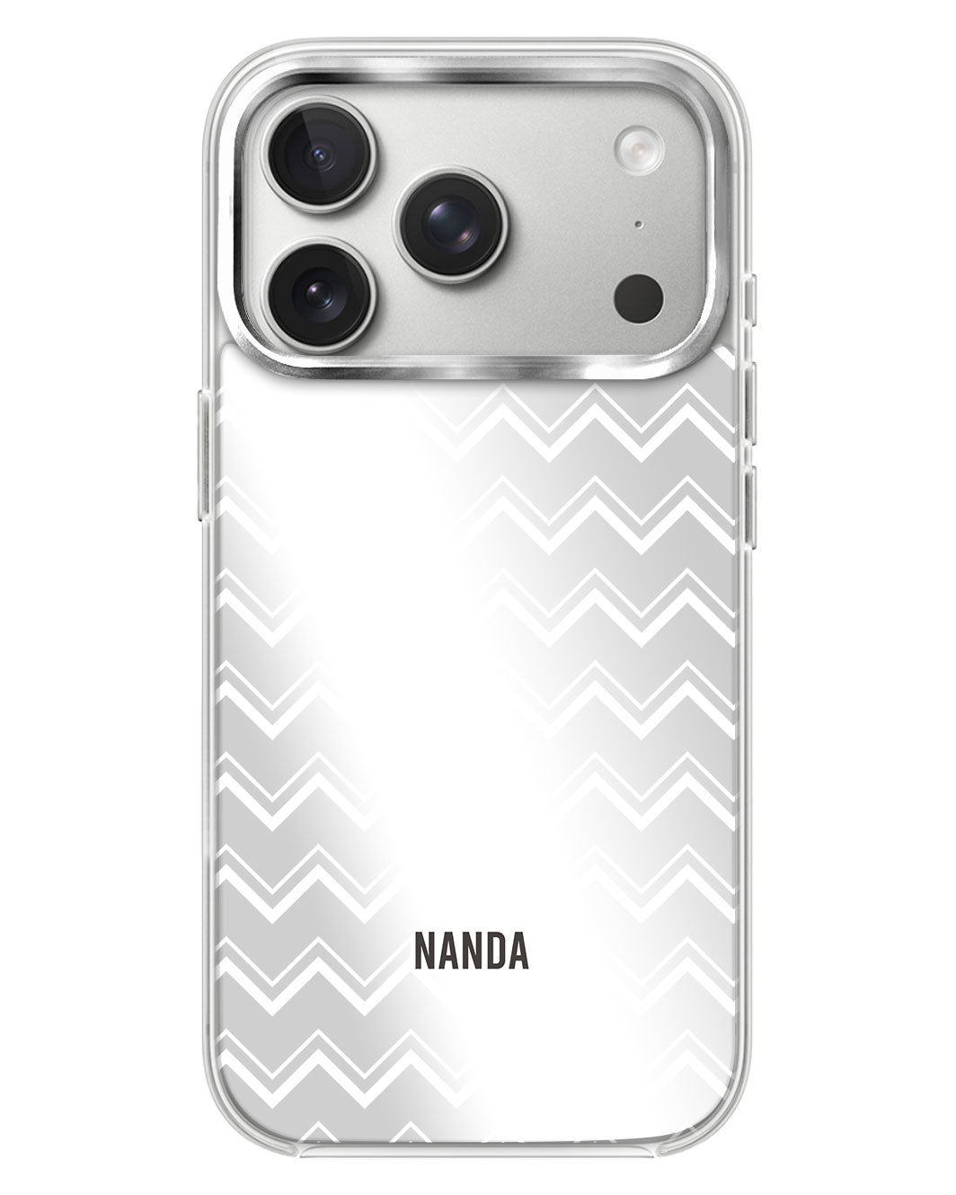 iPhone Mirror Case - Lavender Zigzag