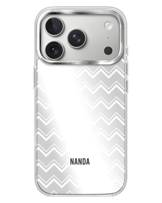 iPhone Mirror Case - Lavender Zigzag