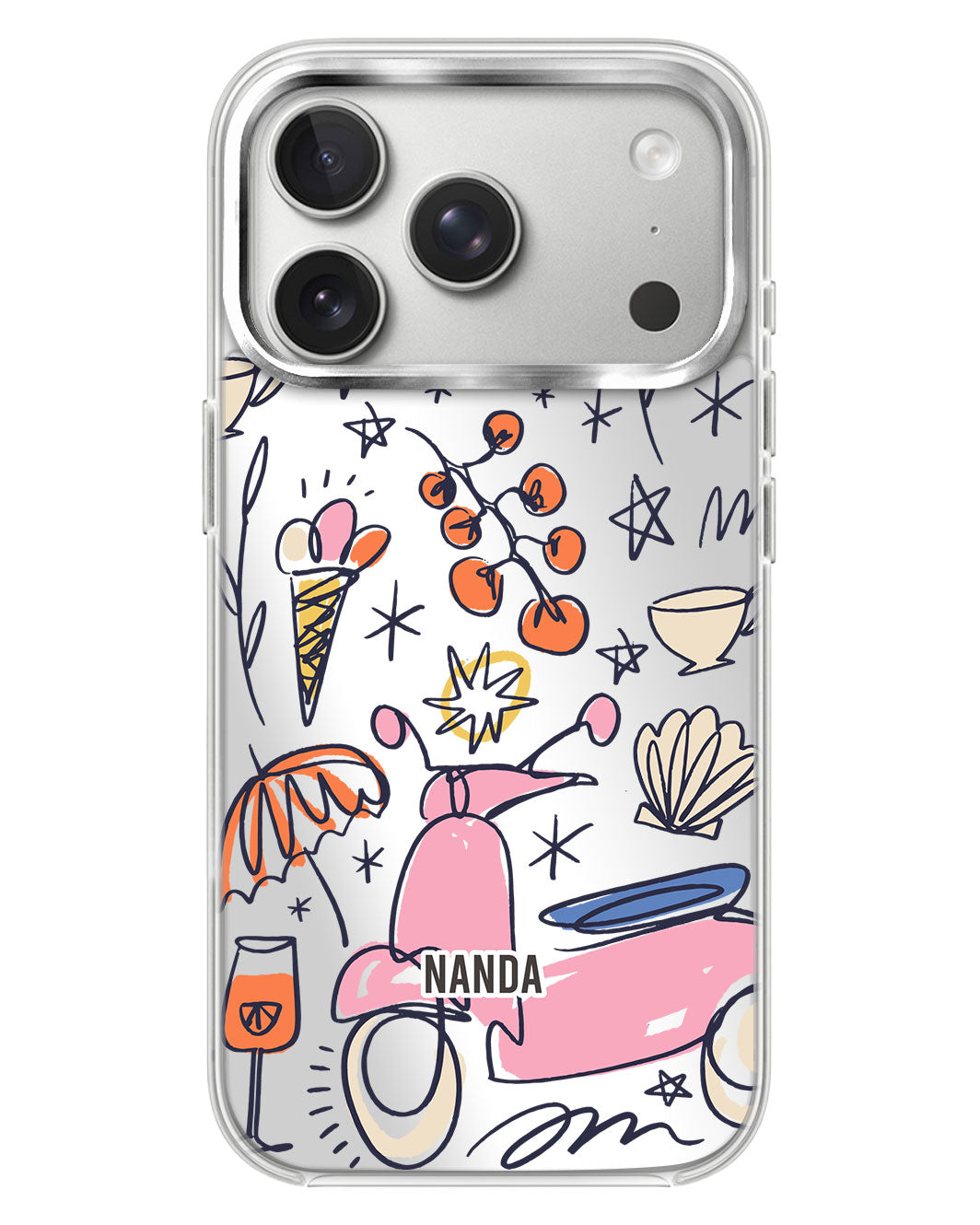 iPhone Mirror Case - Vacation Scribbles