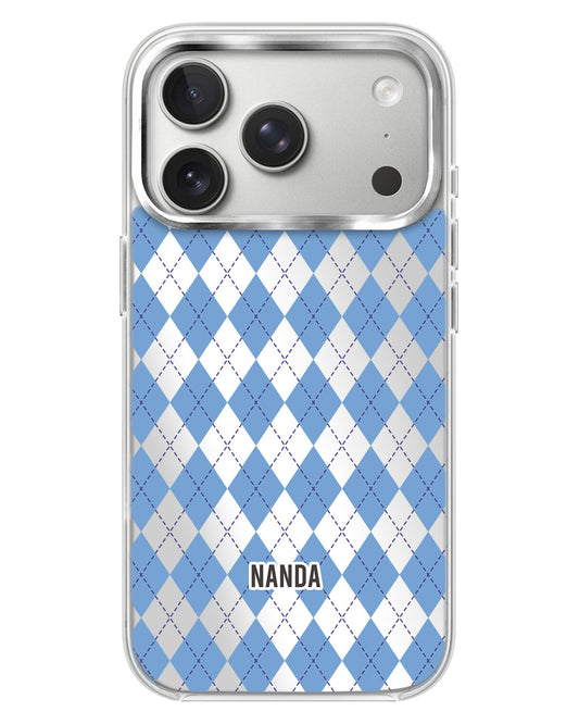iPhone Mirror Case - Winter Argyle