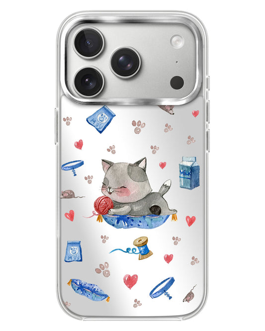 iPhone Mirror Case - Blue Cat
