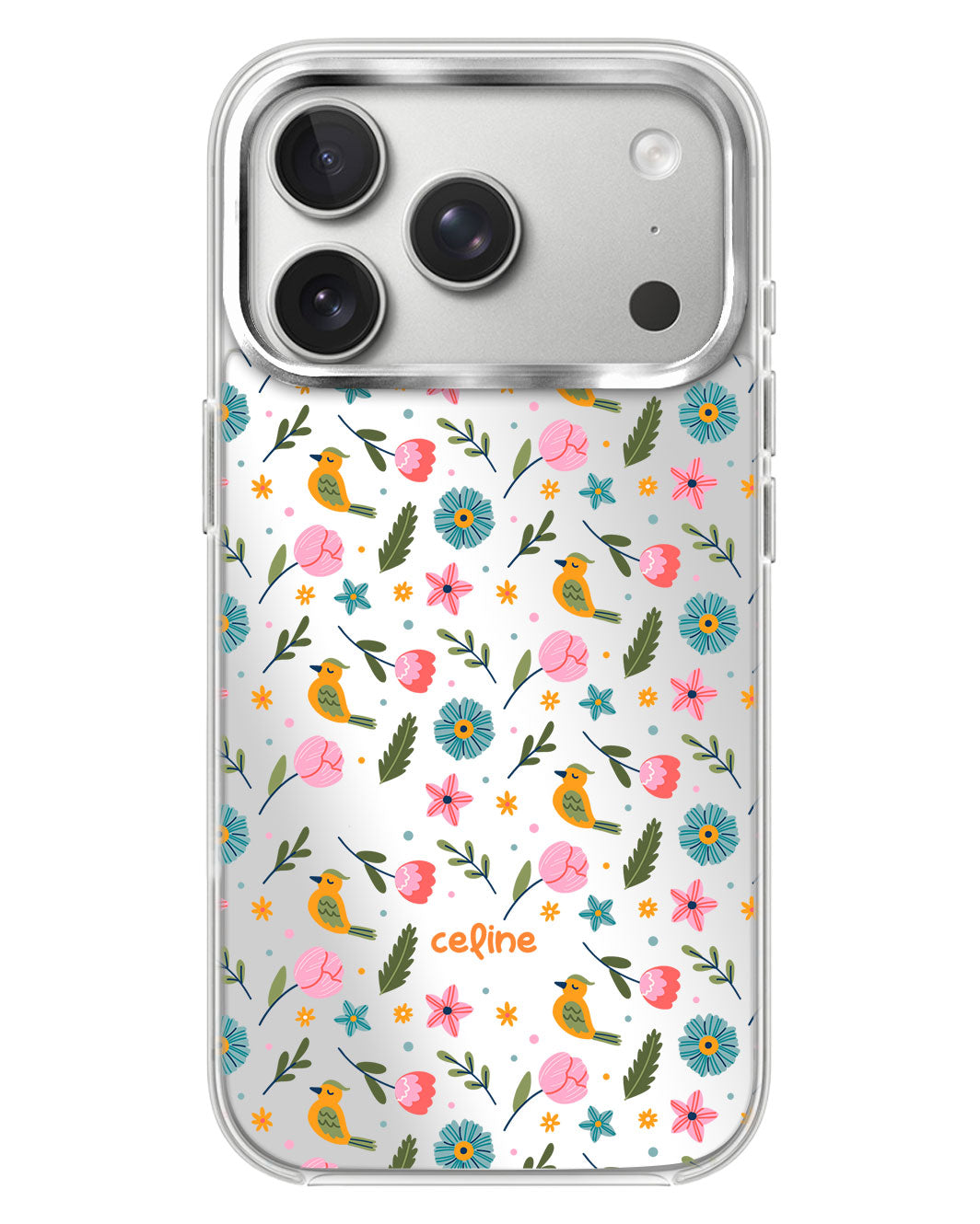 iPhone Mirror Case - Flower Bird