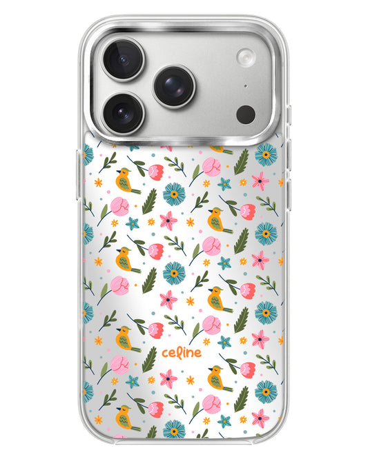 iPhone Mirror Case - Flower Bird