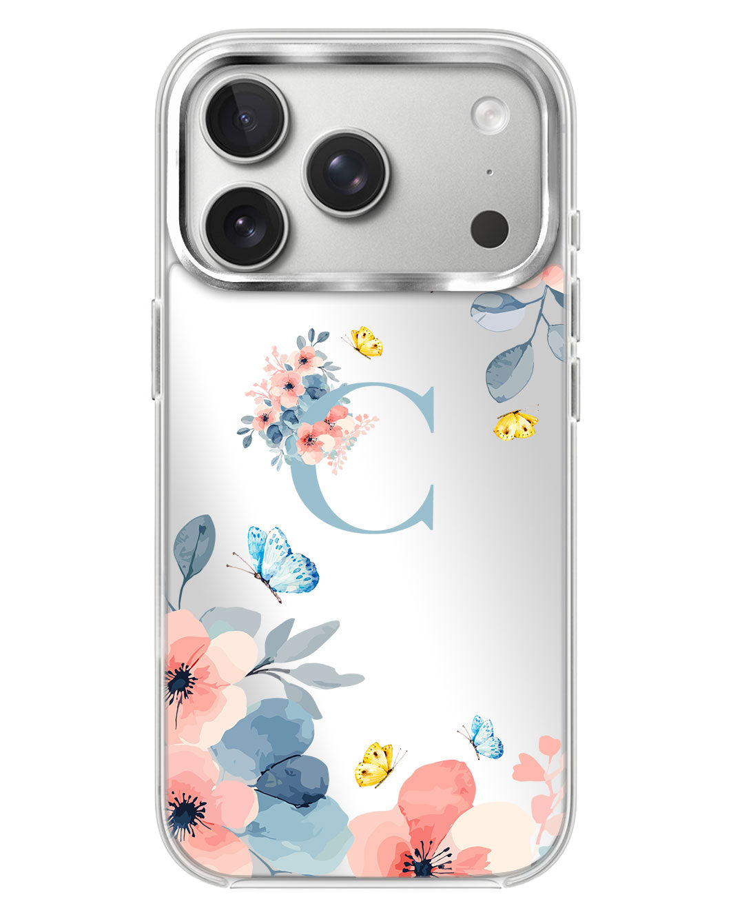iPhone Mirror Case - Flower Blue