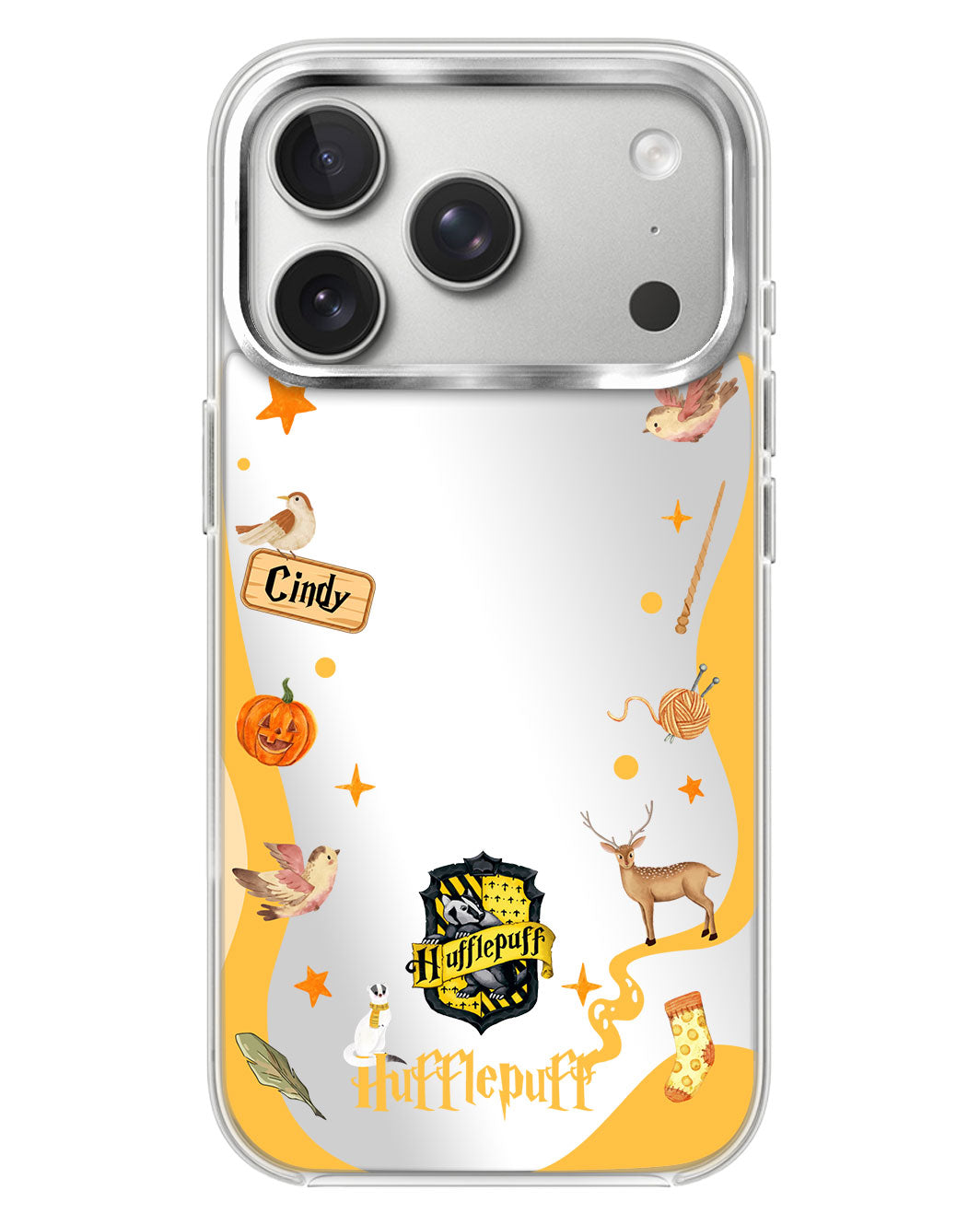 iPhone Mirror Case - Hufflepuff Mirror