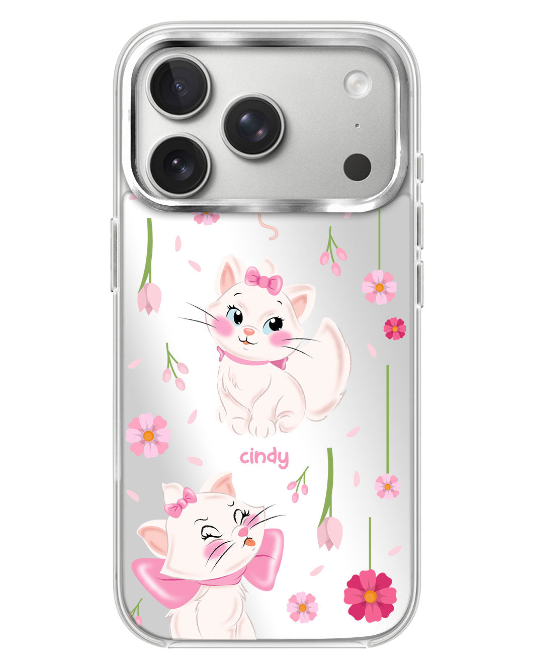 iPhone Mirror Case - Marrie Cat Flower