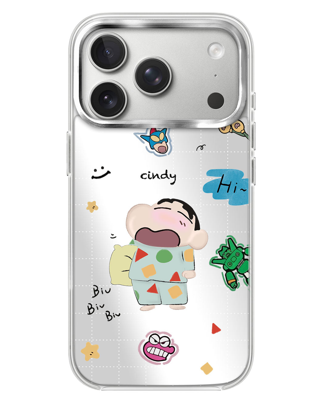 iPhone Mirror Case - Sleepy Shinchan